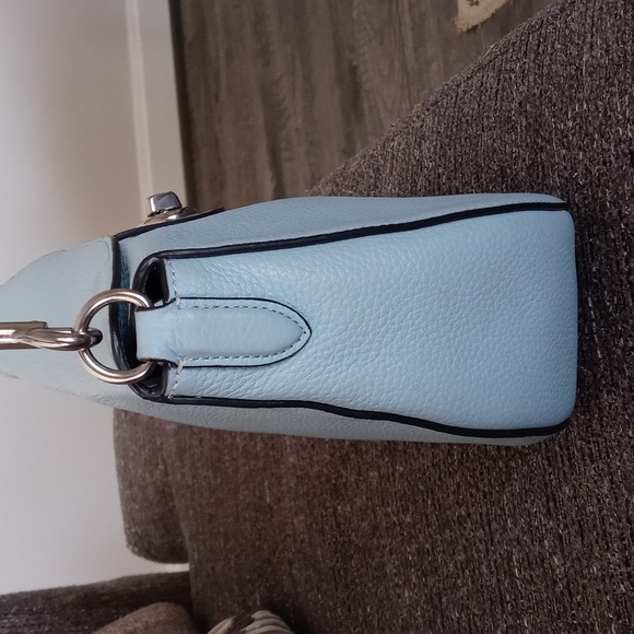 ๐Coach๐ - Waterfall Blue/Silver Ella Hobo Convertible Crossbody Bag - Picture 10 of 15